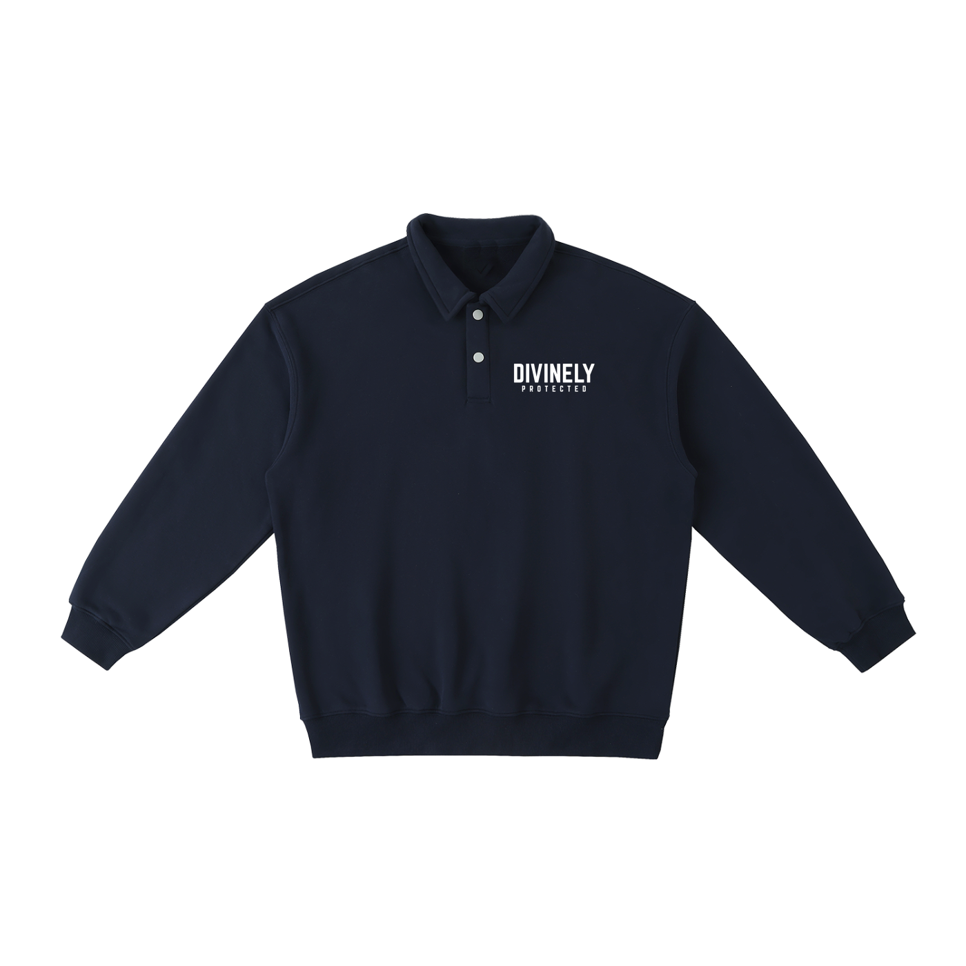 Divinely Protected Heavyweight Polo-Collar Sweatshirt