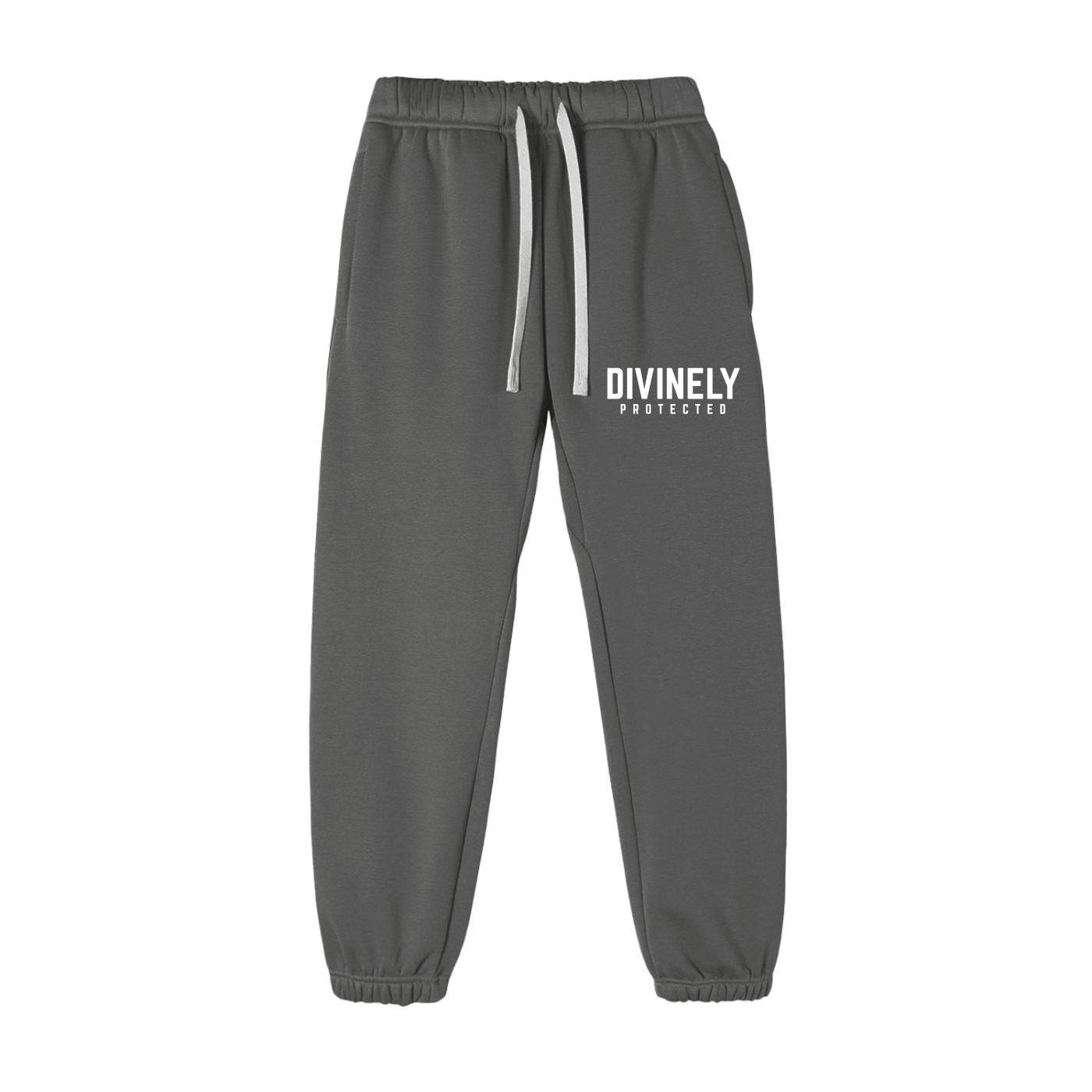 Divinely Protected Essential Fleece Sweatpants (White Text)