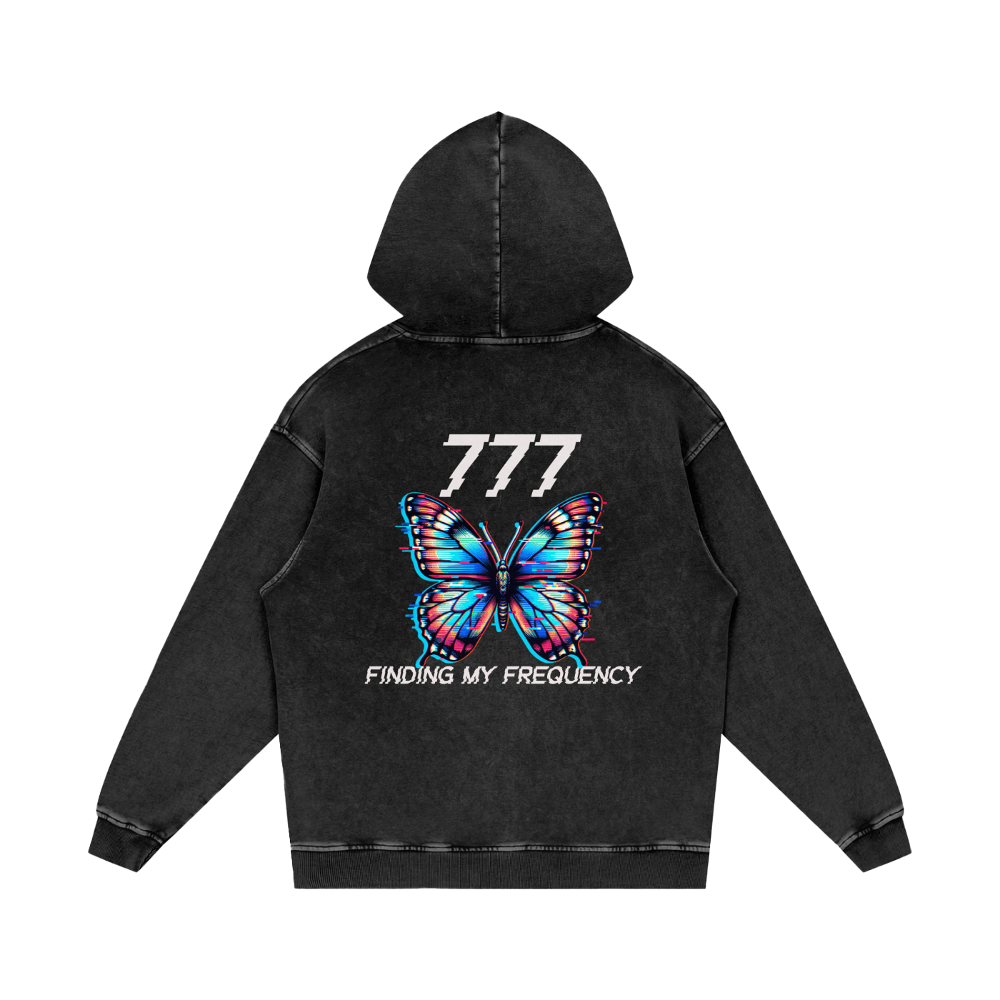 777 Snow Washed Loose Cotton Hoodie